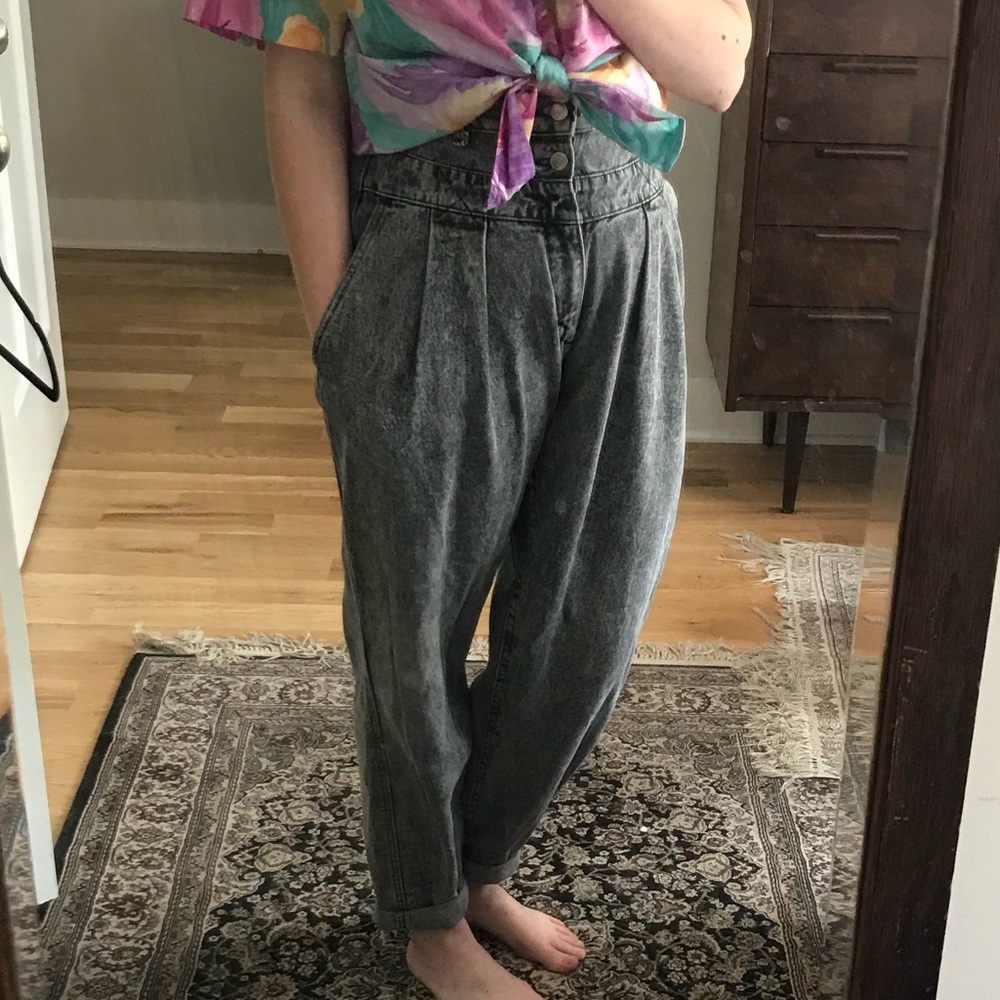 High Waisted 80s Denim Pants